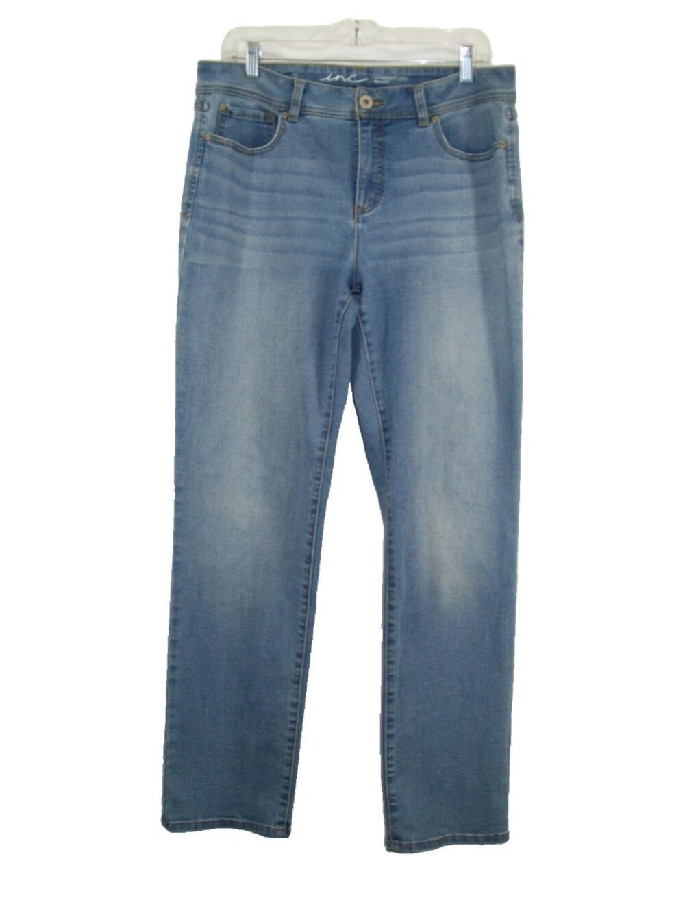 Womens INC Jeans sz 12 Straight Leg Regular Fit Light Wash 34 x 31